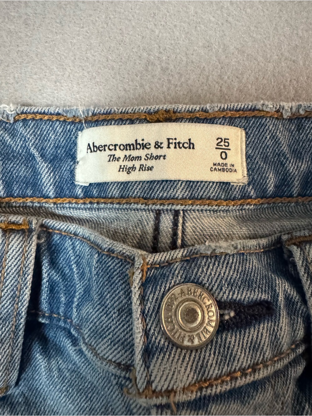 Abercrombie & Fitch Women’s Mom Shorts High Rise Size 25 - Picture 2 of 4